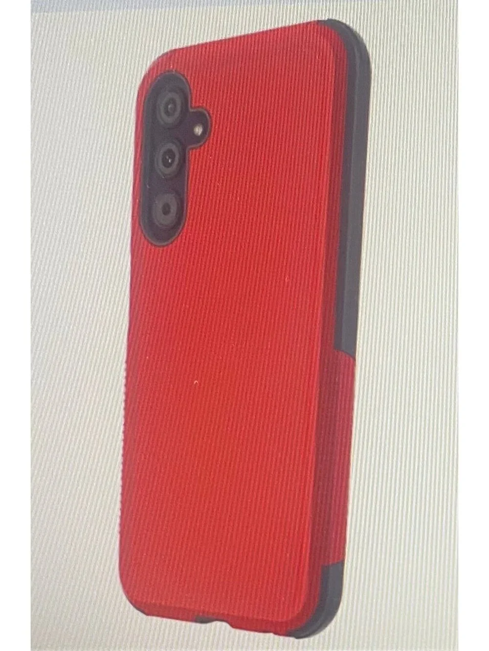 Onn Slim Rugged Case for Samsung Galaxy A25 5G Red/Gray
